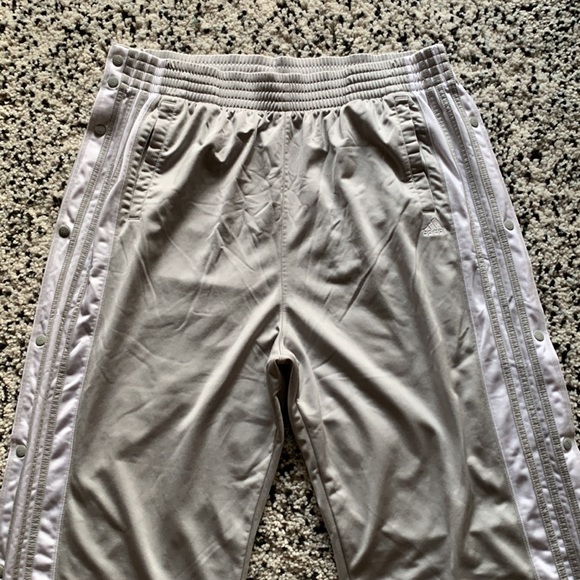Adidas Originals Men’s Silver Grey Snap Button Tear Away Training Pants Size XXL - Picture 4 of 11